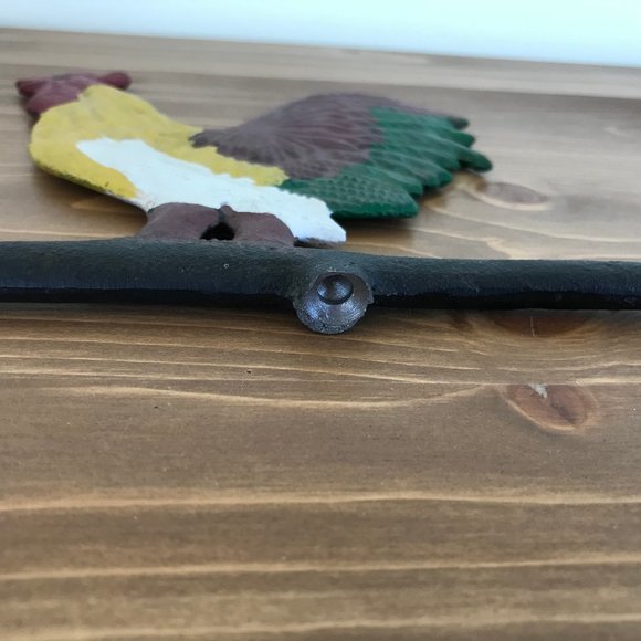 Rooster Cast Iron Wall Hanging Indoor Outdoor Farmhouse Decor - Picture 3 of 4